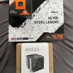 AMD Ryzen 7950X3D CPU + ASRock X670E Steel Legend Motherboard Combo