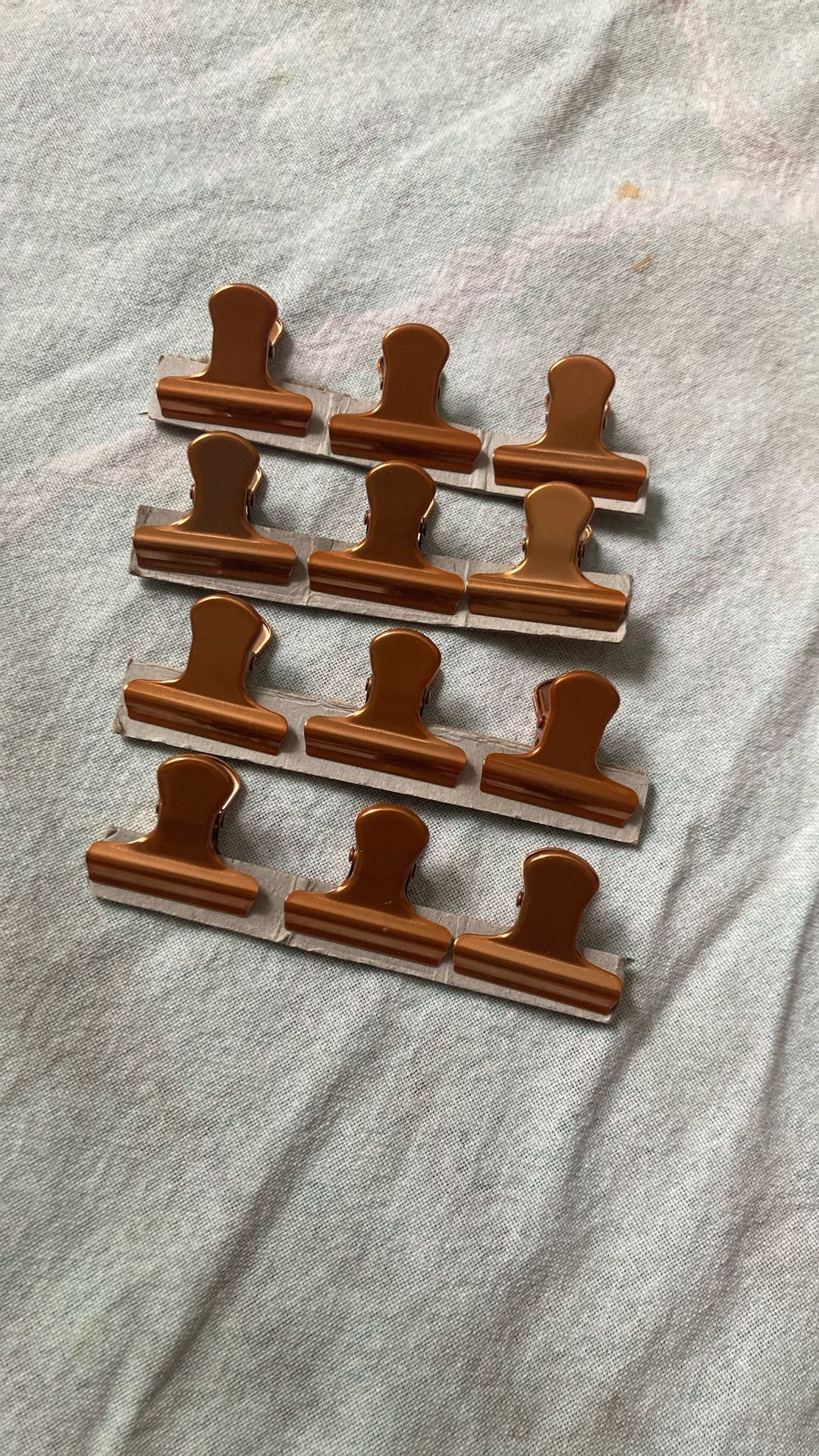 12 Copper Colored Clips