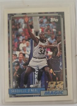 1992 Topps Shaquille O'Neal # 362 Rookie Card $50