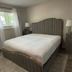 Grey & Gold WAVE BED 🛏️ 😍 🛏️