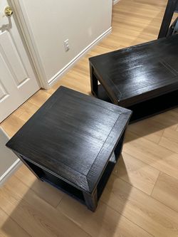 Coffee table and  matching side table- solid wood