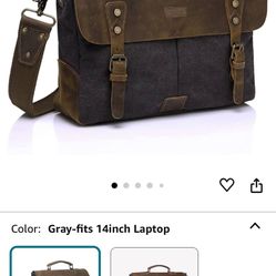 Laptop Messenger Bag Genuine Leather