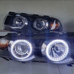 95-01 Bmw E38 7 Series LED DRL Projector Headlights Luces Focos Micas Faros Faroles Headlamps 