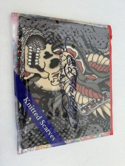 Ed Hardy by Christian Audigier Snake Tiger Knit Scarf New