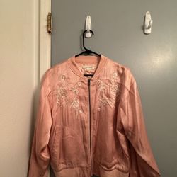 Silky embroidered jacket