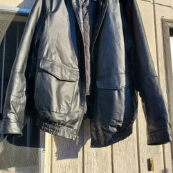 Geniune Leather Jacket Men's 2xl 