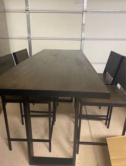 Bar Height Dining Table with 4 Chairs