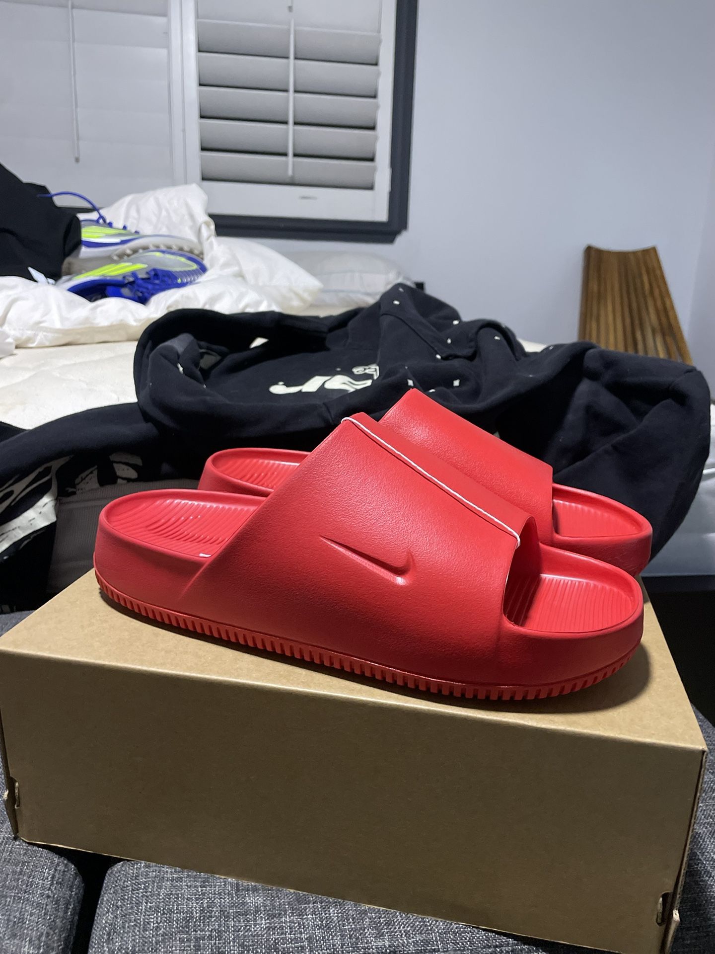 University Red Nike Calm Slides