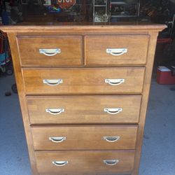 Solid Wood 5-Drawer Dresser