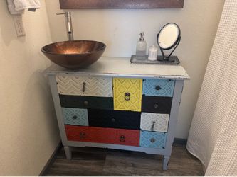 Eclectic Vanity, Sink, & Faucet