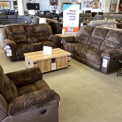 Dorman Reclining Sofa and Loveseat Set