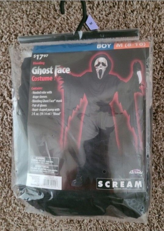 NEW #Bleeding Ghostface 5-Piece Halloween Costume