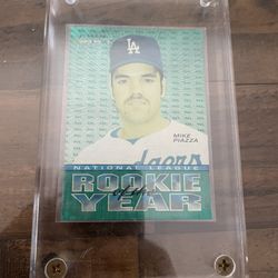 Mike Piazza Rookie Of The Year Card