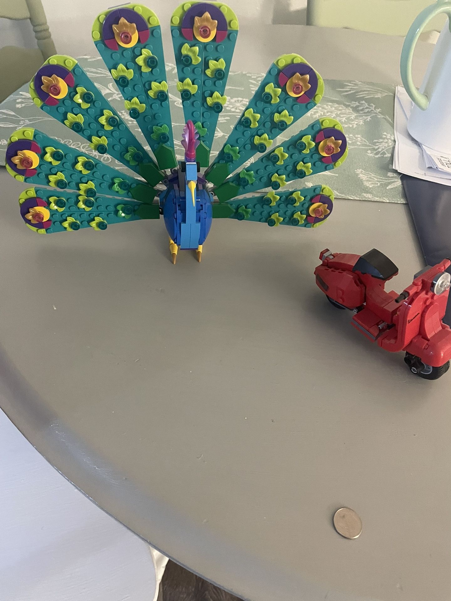 Legos. Vespa And Peacock