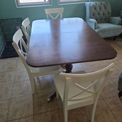 Antique  Wooden Dining Table with Chairs. Dunca
