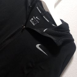Nike Running Women's dry Fit Black Zip Up With Hood Size Small