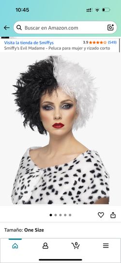 Halloween Wig Cruella/ Peluca Cruella
