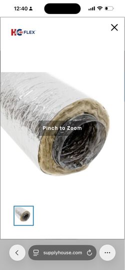 14" x 25' FB216 Insulated Flex Duct (Silver Jacket) HVAC duct