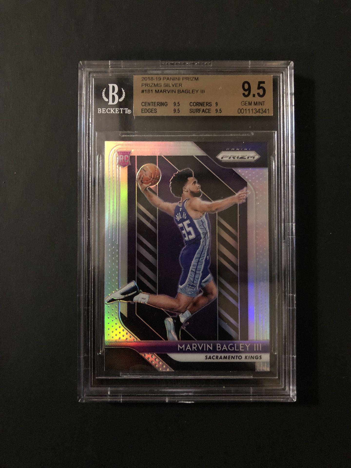 Marvin Bagley BGS 9.5 2018 Panini Silver Prizm Rookie Card Gem Mint