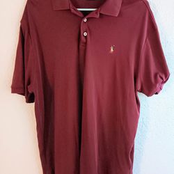 POLO RALPH LAUREN Classic Fit Polo Shirt  Burgundy Large Adult 
