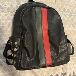 Black Leather Backpack $10