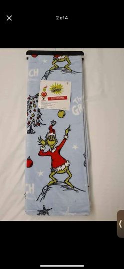The Grinch Blue Blanket