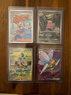 Slowbro, Misty, primaries and Beedrill mint new