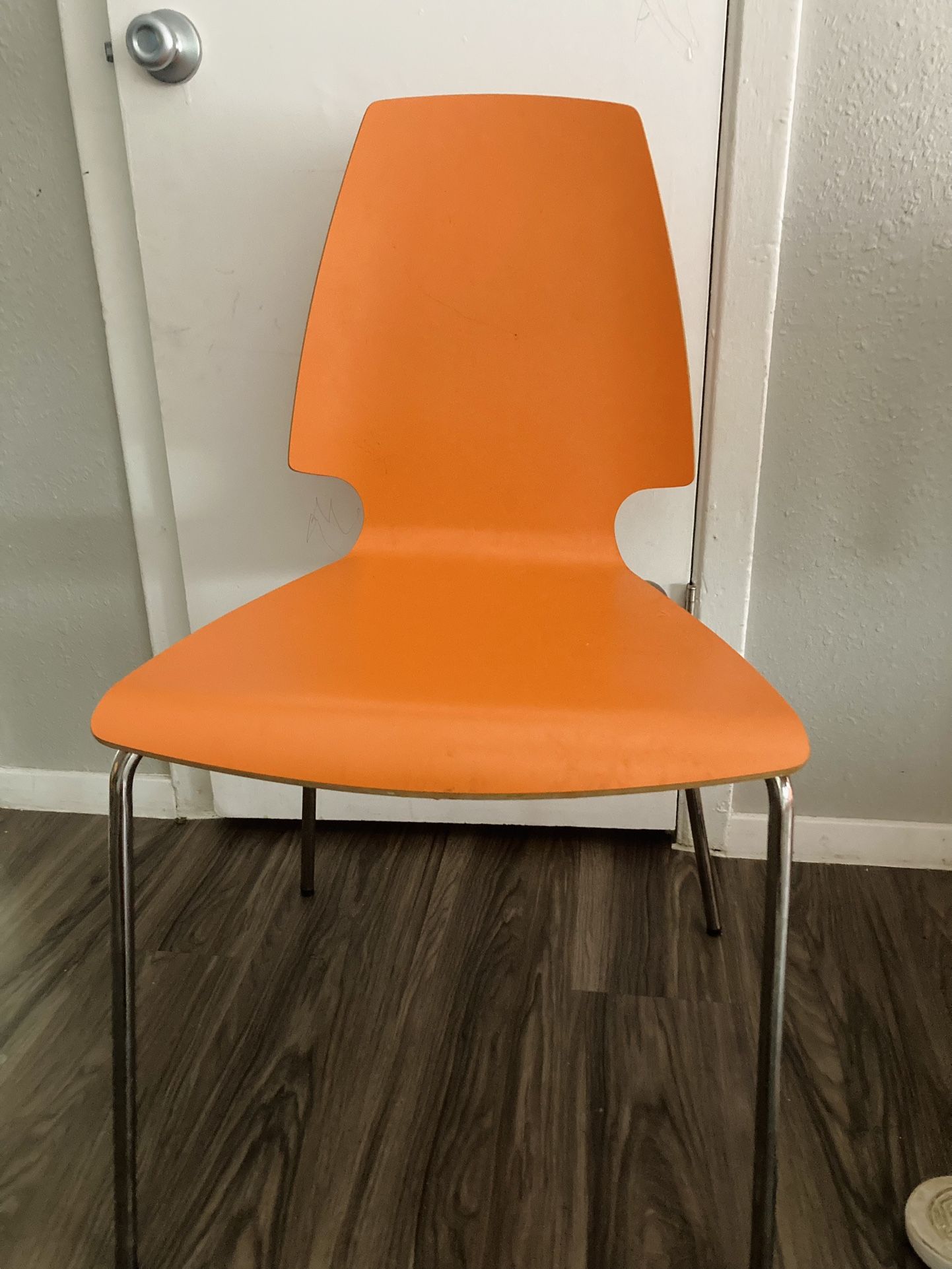8 Orange Dining Chairs
