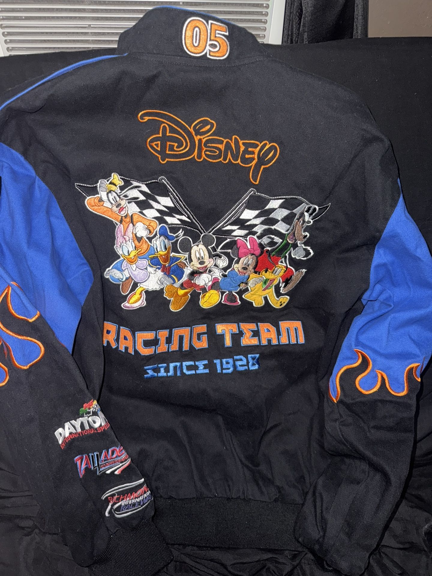 JH Design Disney Friends Daytona 500 Racing Jacket Vintage, Size 