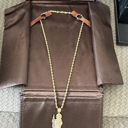 14k San Judas Rope Chain Set