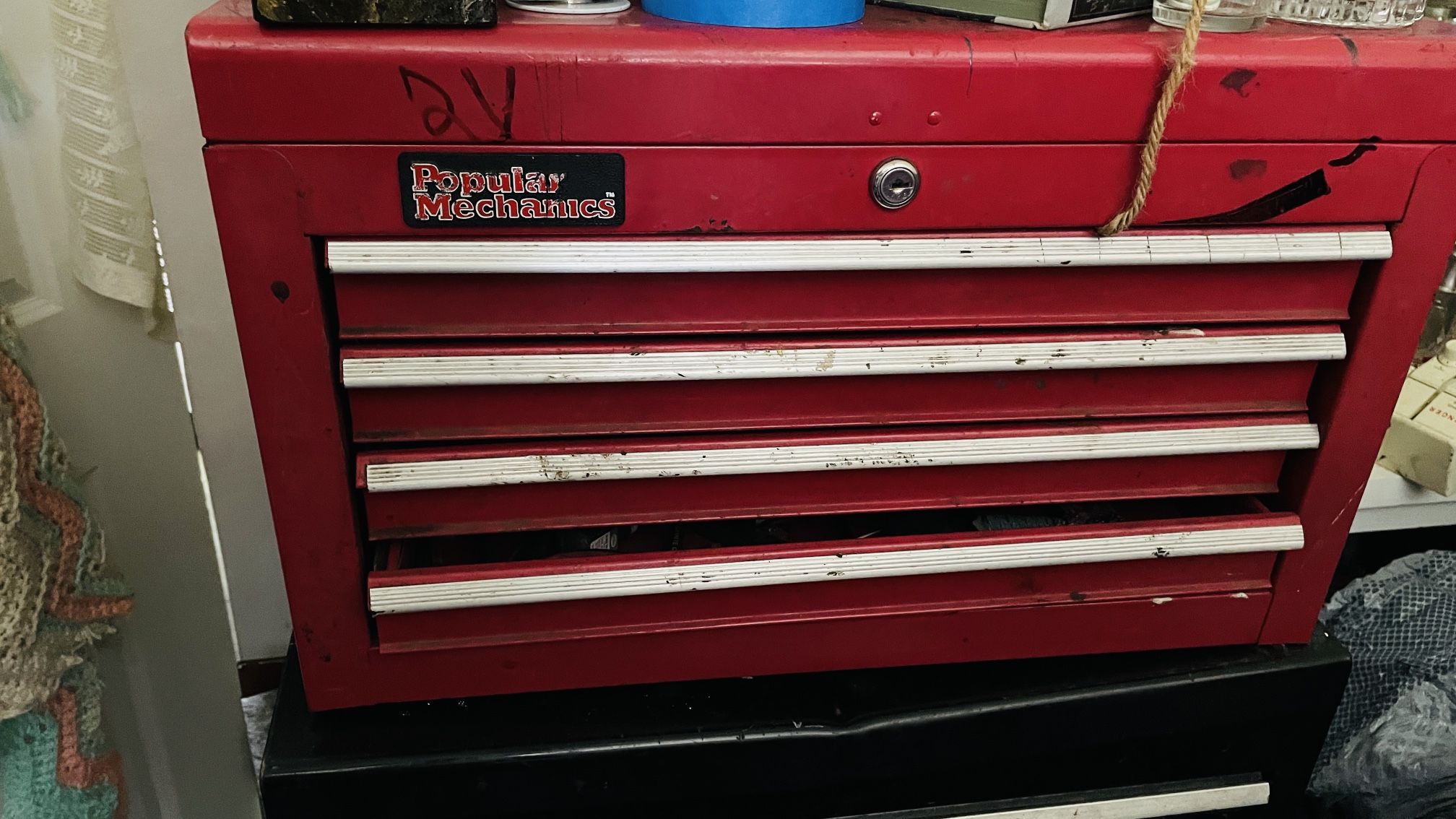 Vintage Popular Mechanics 4 Drawer Tool Chest Top And Other One Is Included
