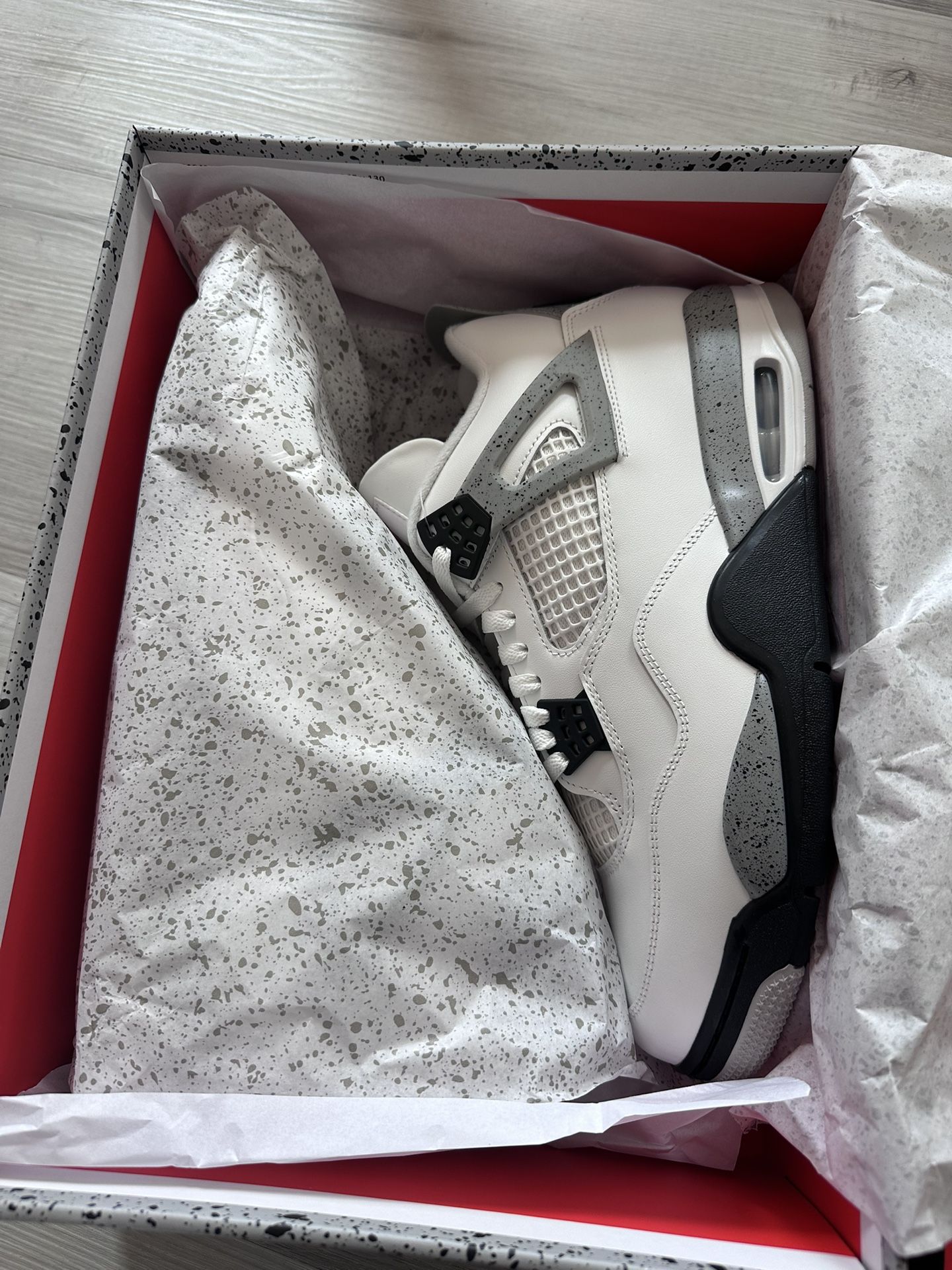 Jordan 4 Retro White Cement (2025) size 12