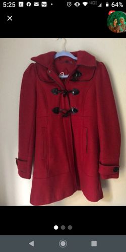Guess red peacoat in great condition