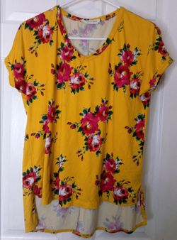 Yellow elastic tops for women