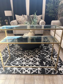 Gold console table