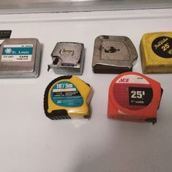 Assortment Of 6 Retractable Measuring Tapes