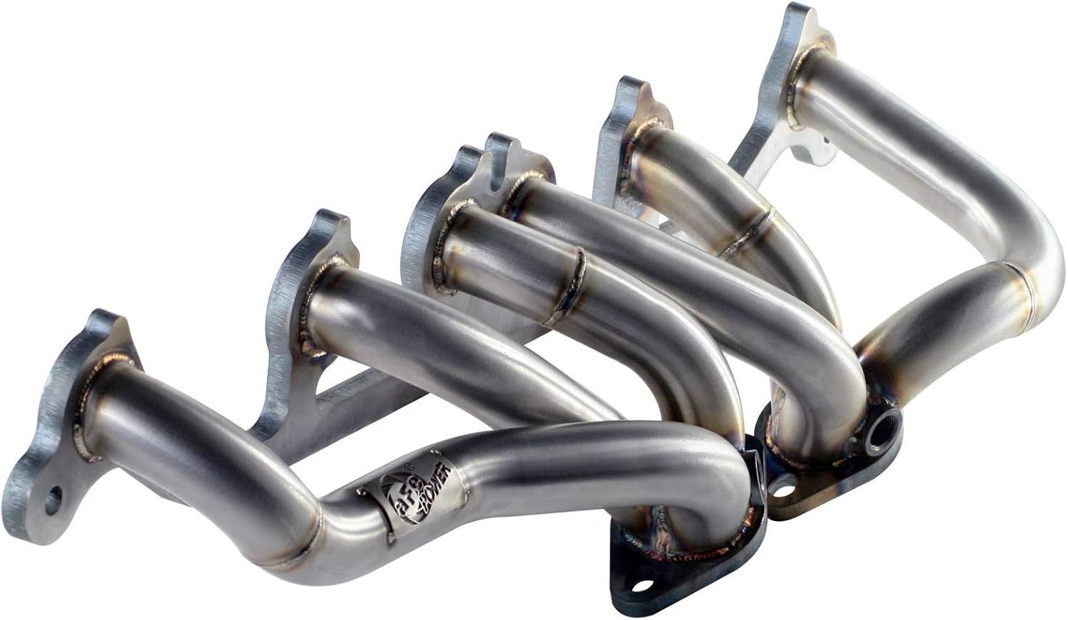 aFe 48-46202 1.5" 14 Gauge 409 Stainless Steel Twisted Steel Header for Jeep Gas Truck I6-4.0L
