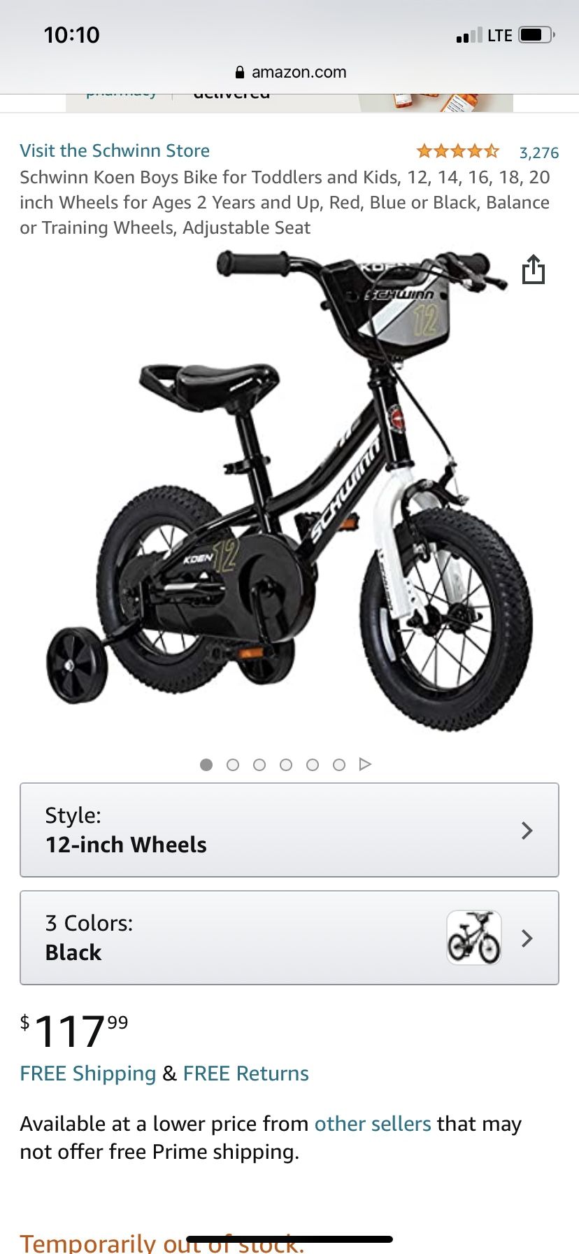 schwinn koen 12-inch bicycle