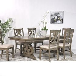 Beautiful Dining Table Set And Sectional With Ottoman