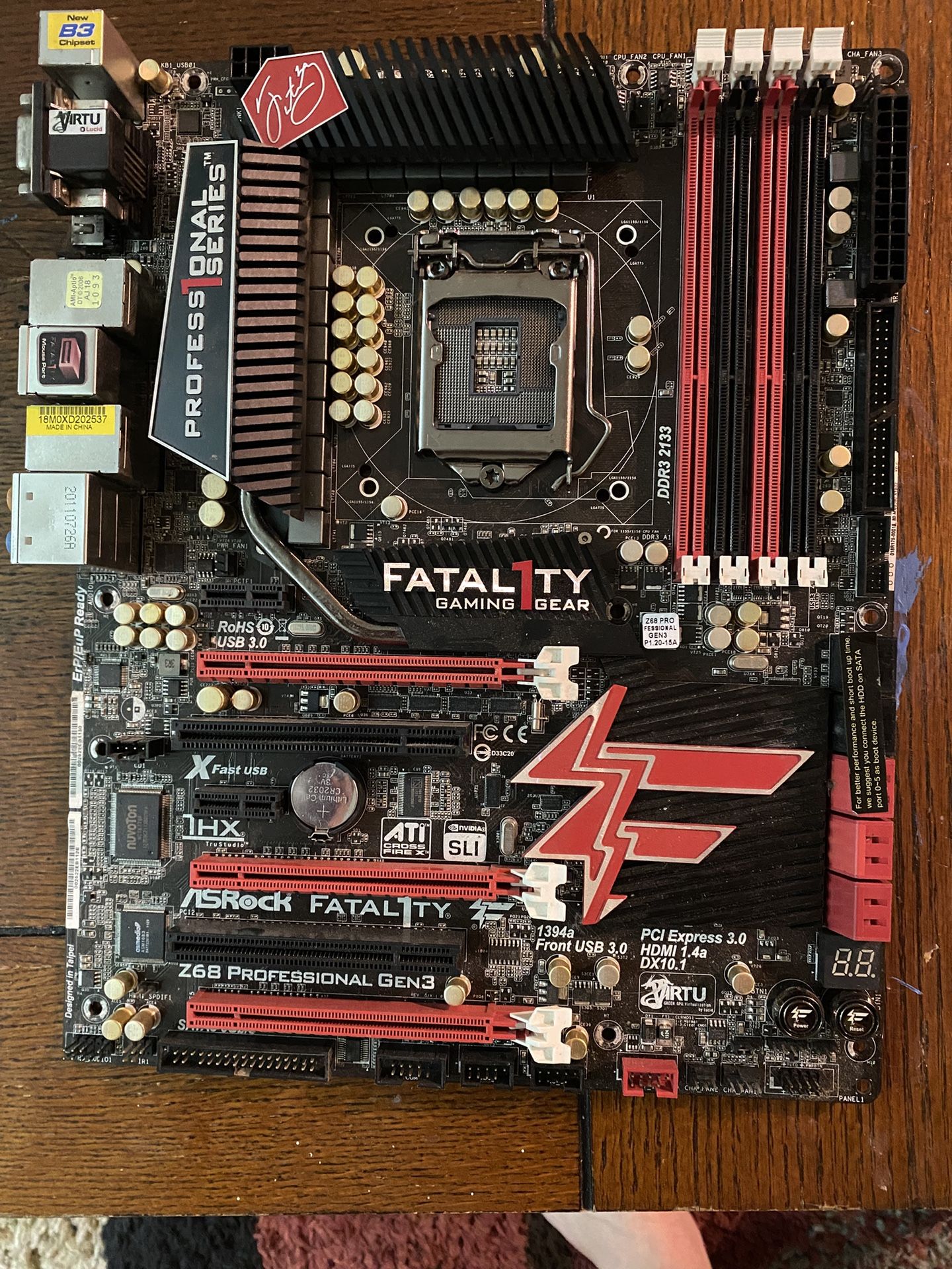 Fatality Z68 pro gen 3 motherboard