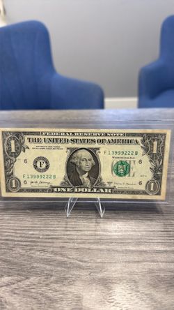 2017A $1 Fancy Serial Number F1(contact info removed)B Collectible Bill