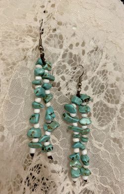 Handmade turquoise earrings