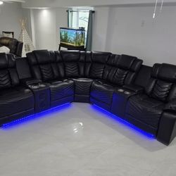 Power Recliner Sectional Sofa 