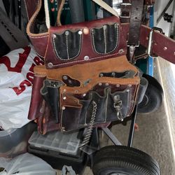 Like New Occidental  Electrical Pouches With Suspenders 