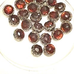Lot Of 23 Vintage Faceted 13mm Beads