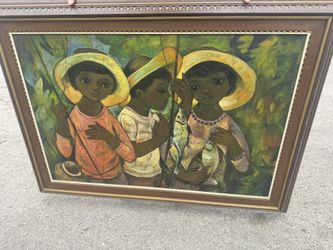 Wood frame canvas Painting