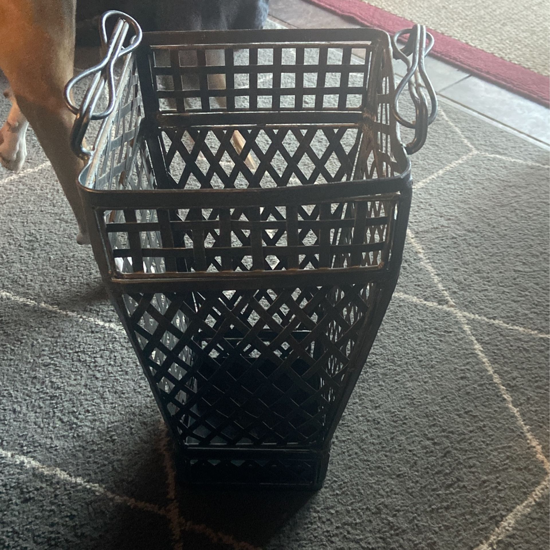 Iron Basket /plant Holder 18” X 10”. Heavy Duty 