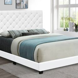 Queen Bed Rhinestone Velvet Bed 