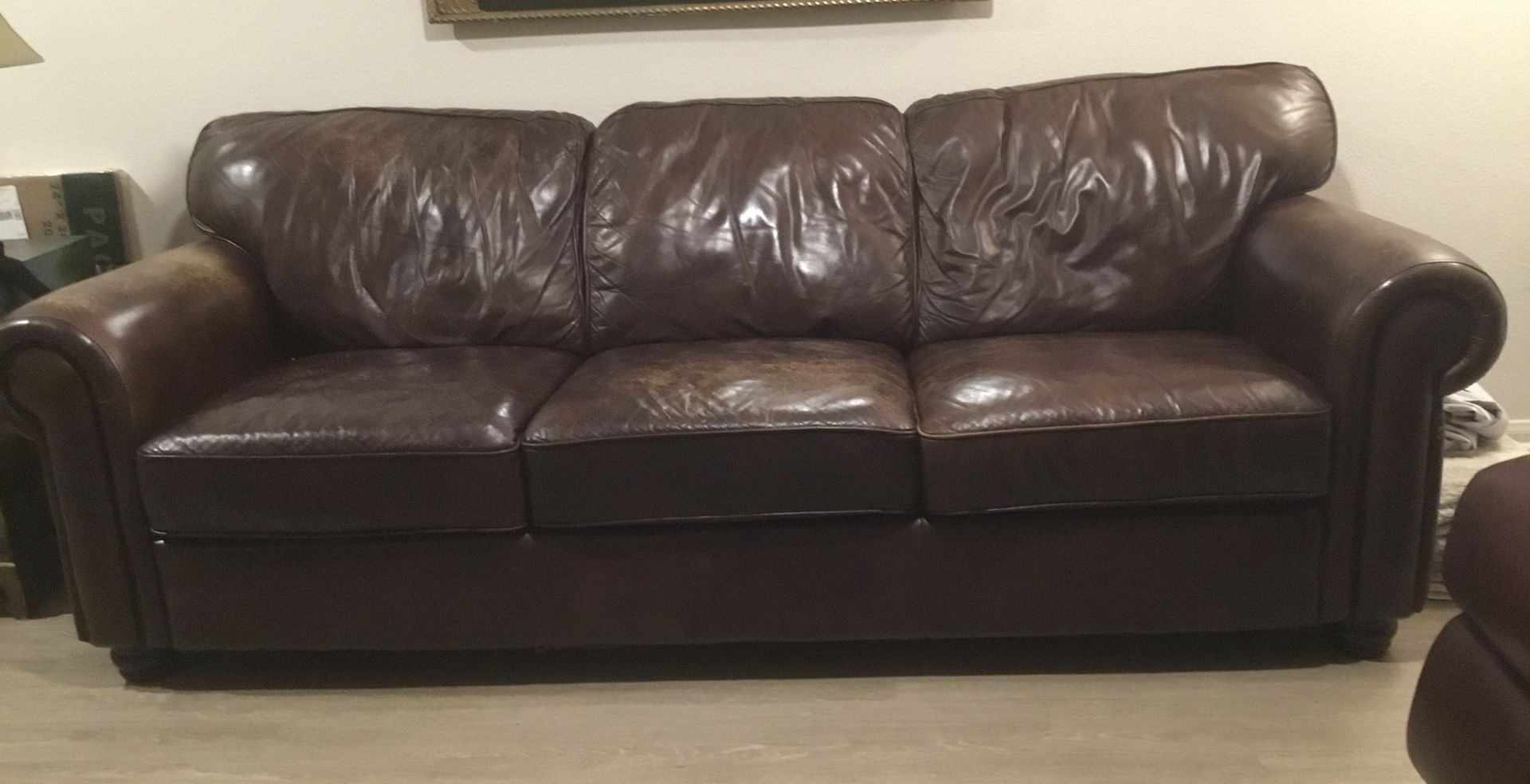 Bassett leather sofa