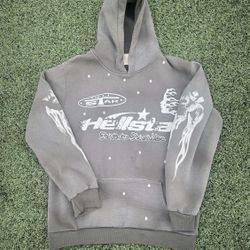 ‘Gray’ Men’s Hellstar Racer Y2k Sweatshirt Hoodie Luxury Fashion Trapstar Top